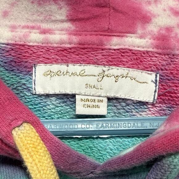 Spiritual Gangster Tie Dye Spell Out Hoodie Small EUC Pullover Yoga Athleisure - Picture 4 of 8